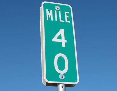 Mile sign