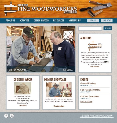 San Diego Fine Woodworkers Association Launches New Website